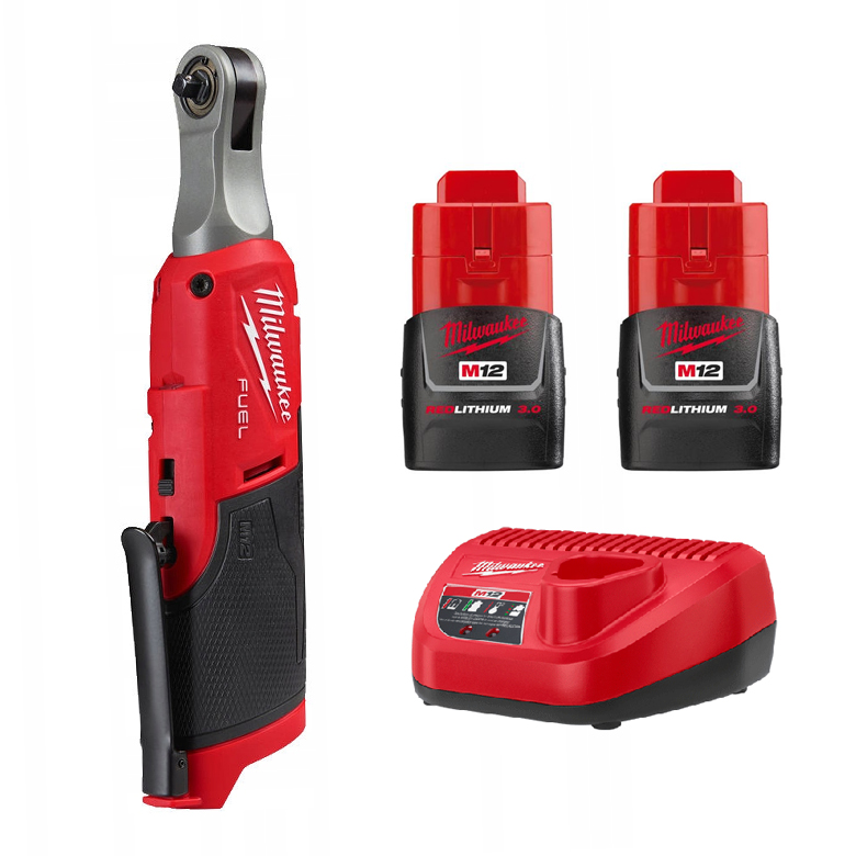 Zestaw: grzechotka wysokoobrotowa Milwaukee M12 FHIR14-0 (4933478171) + zestaw nasadek 8 mm – 19 mm